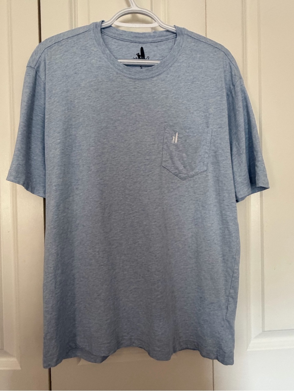 johnnie-O Light Blue Pocket Tee - Casual Crewneck